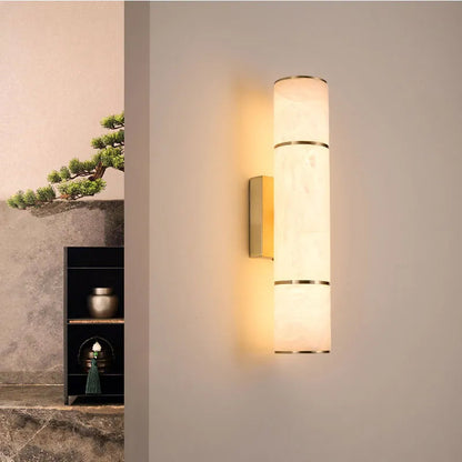 Applique murale en marbre et cuivre, design élégant