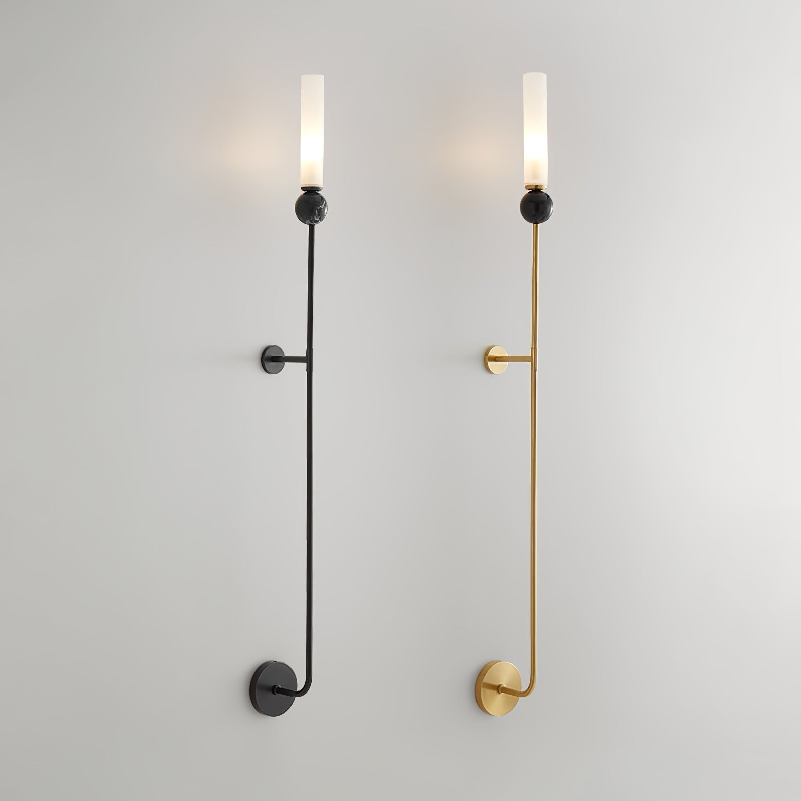 Applique murale éclairée, diffusant une lumière chaude