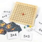 Plateau de jeu éducatif avec tuiles numérotées et dés
