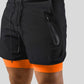 Pantalons de sport montrant les poches zippées latérales
