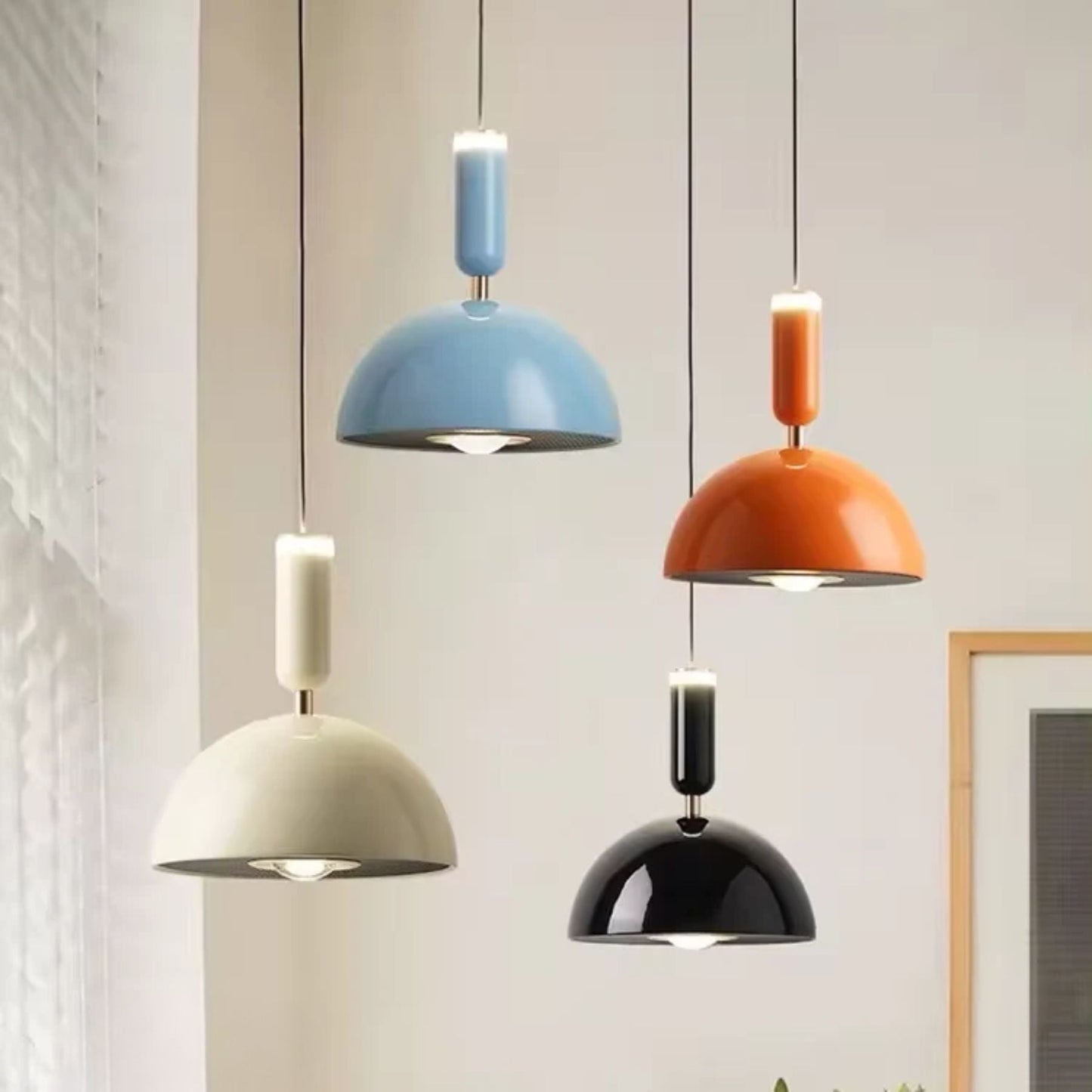 Détail du design épuré de la lampe scandinave