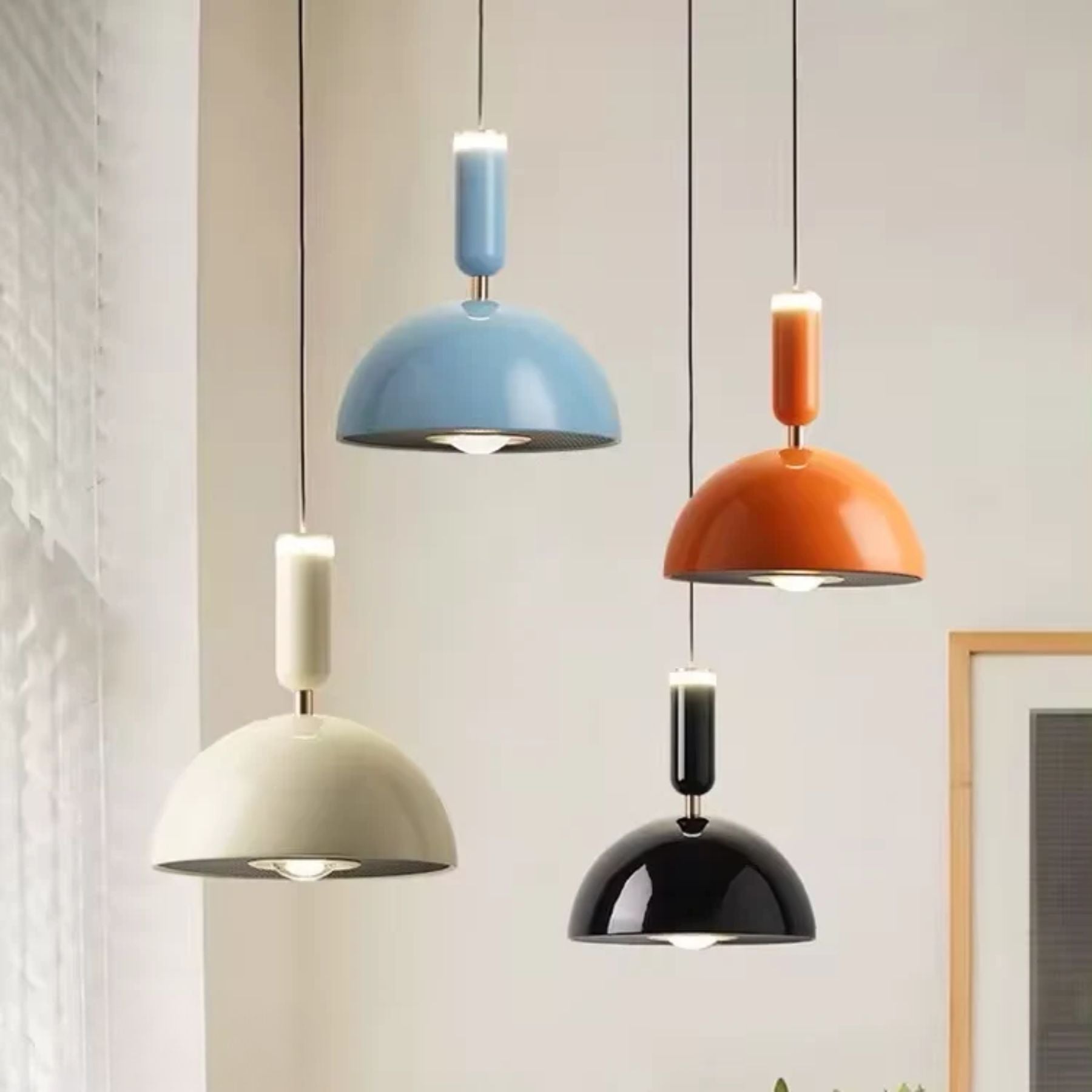 Détail du design épuré de la lampe scandinave
