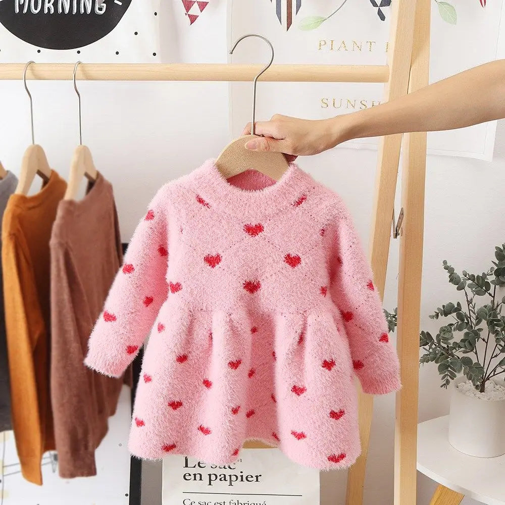 Robe pour enfant, manches longues, idéale pour l'hiver