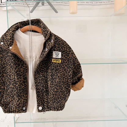Veste léopard en coton, idéale pour les aventures en plein air
