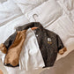 Veste enfant en coton avec imprimé léopard, vue de face