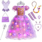 Robe de sirène avec couleurs bleu-violet scintillantes