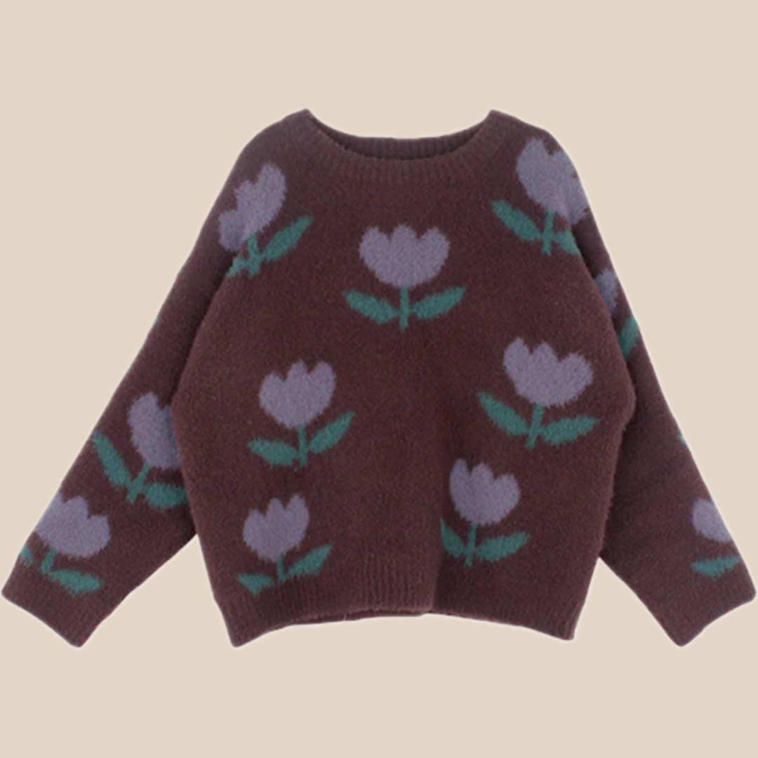 Gros plan sur motif tulipes colorées sur tissu doux