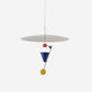 Lampe suspendue avec formes géométriques colorées