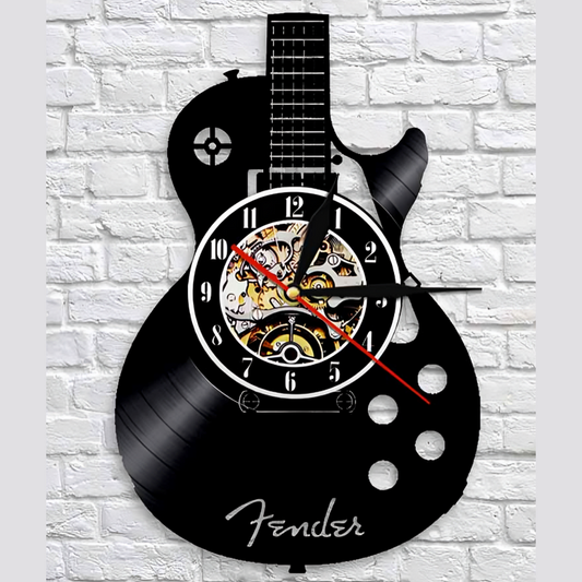 Vue rapprochée de l'horloge murale vinyle sans éclairage