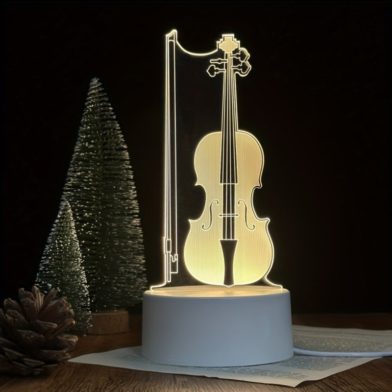 Détail du matériau acrylique de la lampe violoncelle