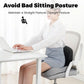 Coussin ergonomique en mousse à mémoire sur une chaise de bureau