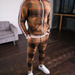 Ensemble complet de survêtement à carreaux, veste et pantalon assortis