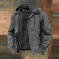 Vue de côté de la veste bomber doublée pour hommes