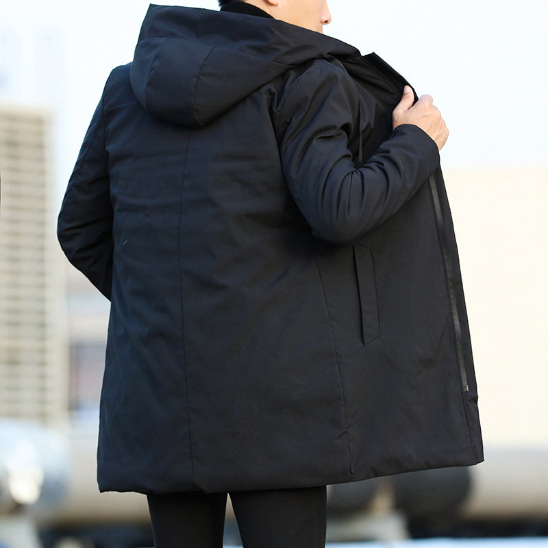 Manteau matelassé homme avec capuche et fermeture éclair moderne