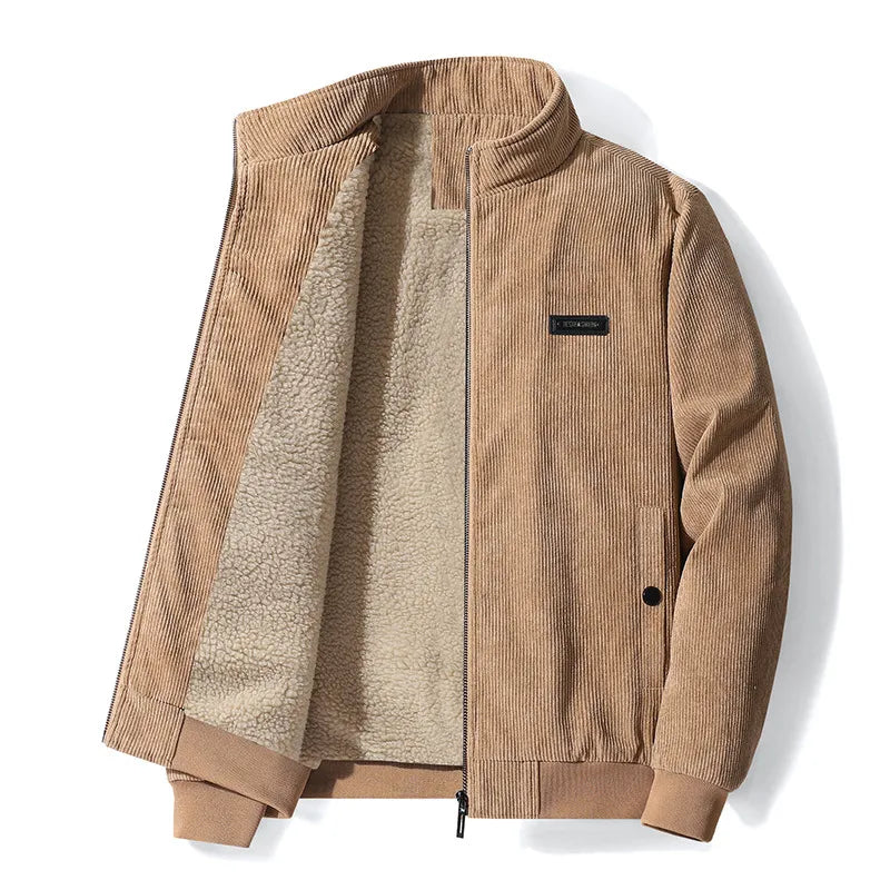 Veste homme avec col montant et doublure douce