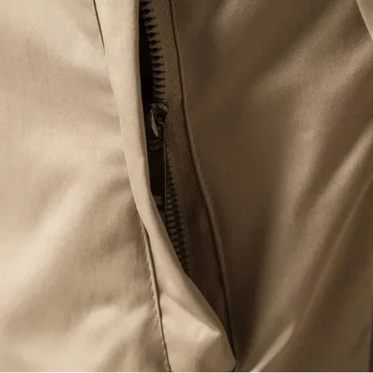 Veste bomber homme avec fermeture éclair et détails côtelés