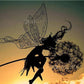 Fée en métal ajoutant une touche magique au jardin
