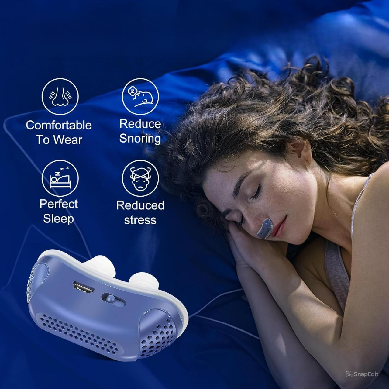 Illustration du Micro-CPAP montrant son design ergonomique