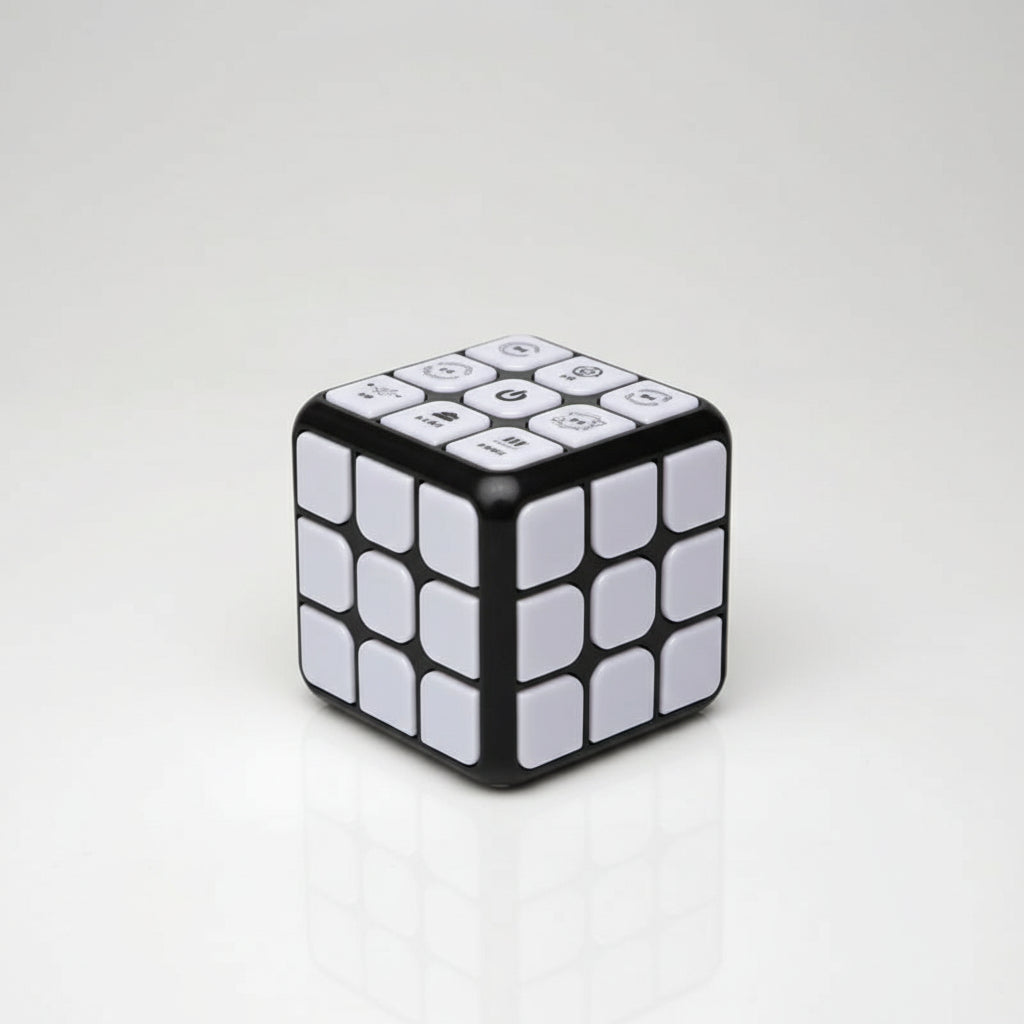 Cube éducatif en plastique, structure stable et équilibrée