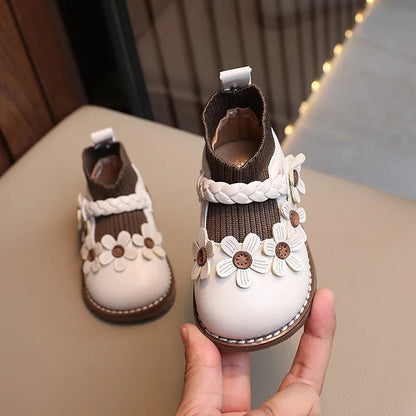 Chaussures enfant en caoutchouc avec fleurs