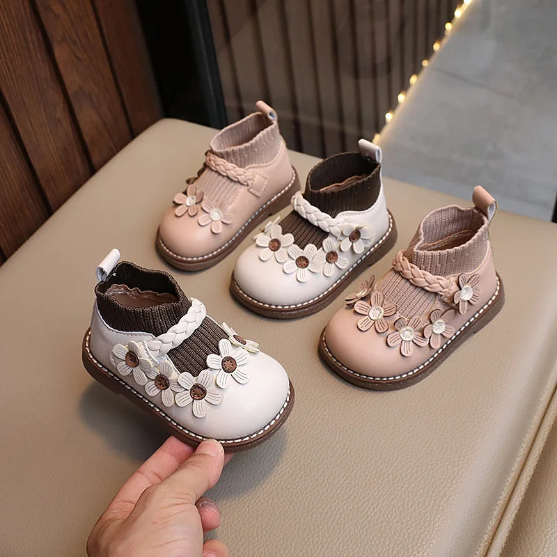 Chaussures pour filles avec motif floral coloré