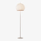 Lampe sur pied avec abat-jour textile rond