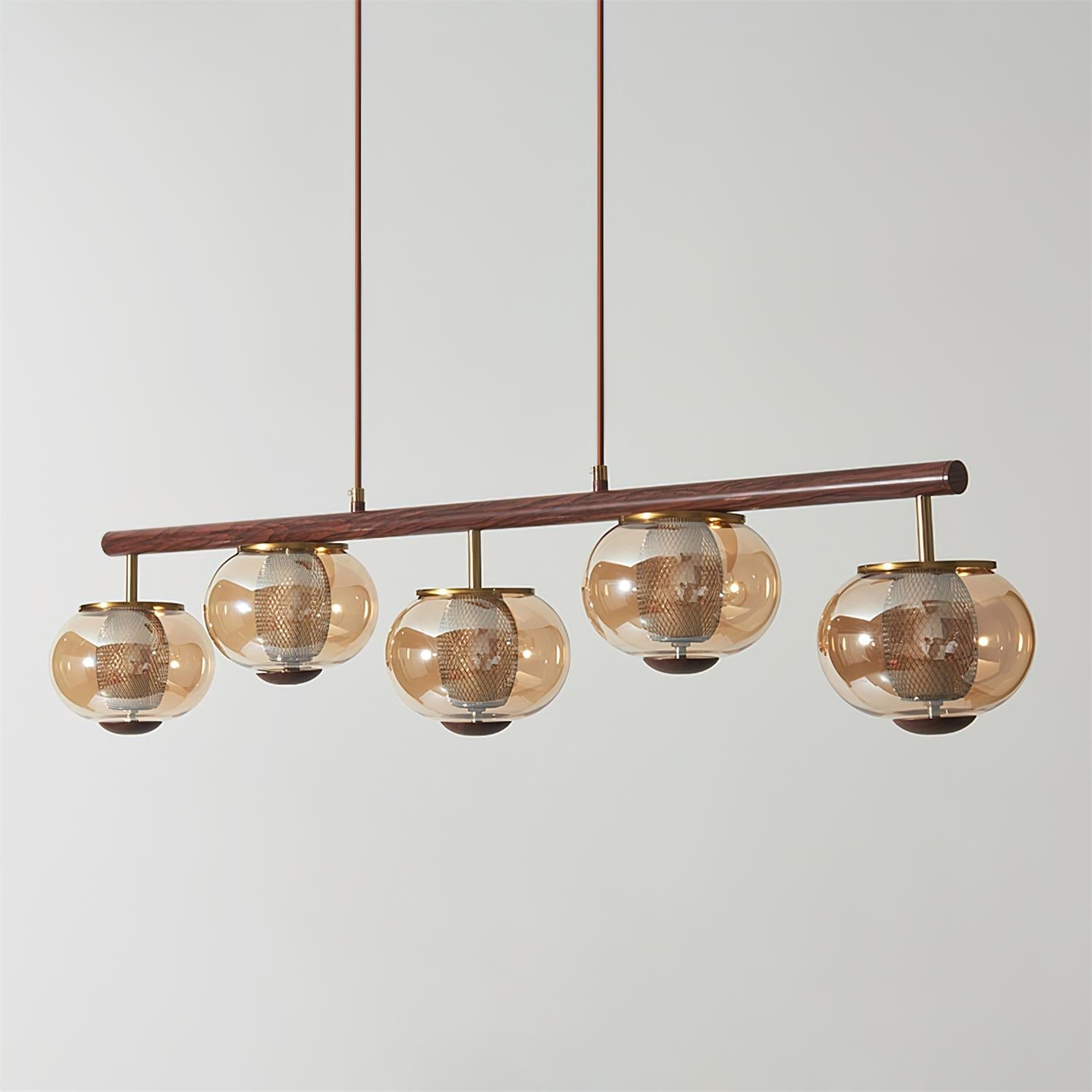 Structure en bois et métal de la lampe suspendue moderne