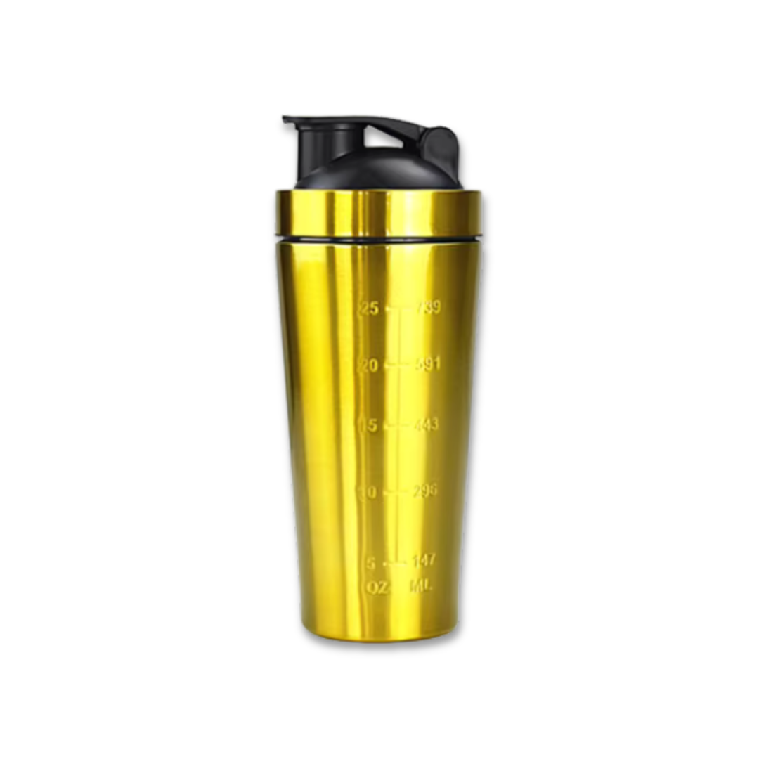 Vue latérale du shaker montrant sa conception compacte et portable