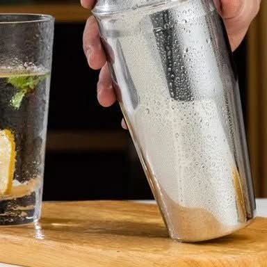 Pilon et passoire à bar en acier inoxydable poli