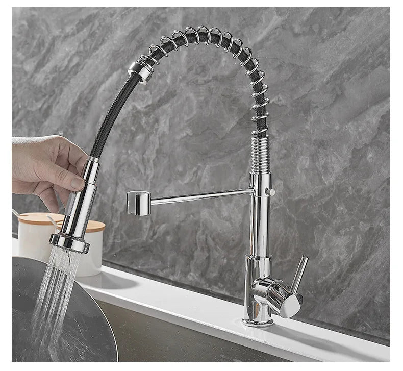Robinet avec ressort compact pour usage polyvalent
