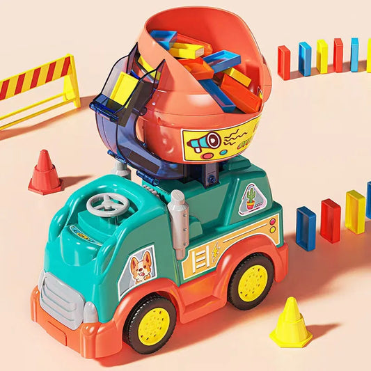 Camion automatique facilitant le jeu de dominos pour enfants