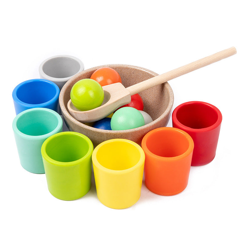 Ensemble complet de tri Montessori avec pièces et plateau