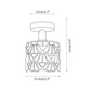 Vue de dessous de la lampe Tiffany, lumière allumée