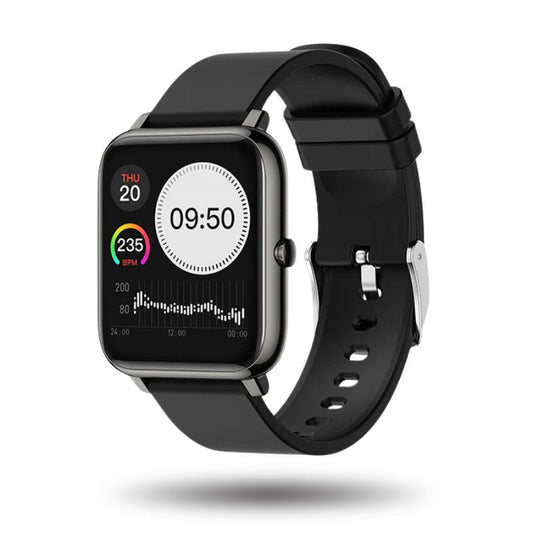 Montre connectée posée sur une surface, illustrant sa résistance aux éclaboussures