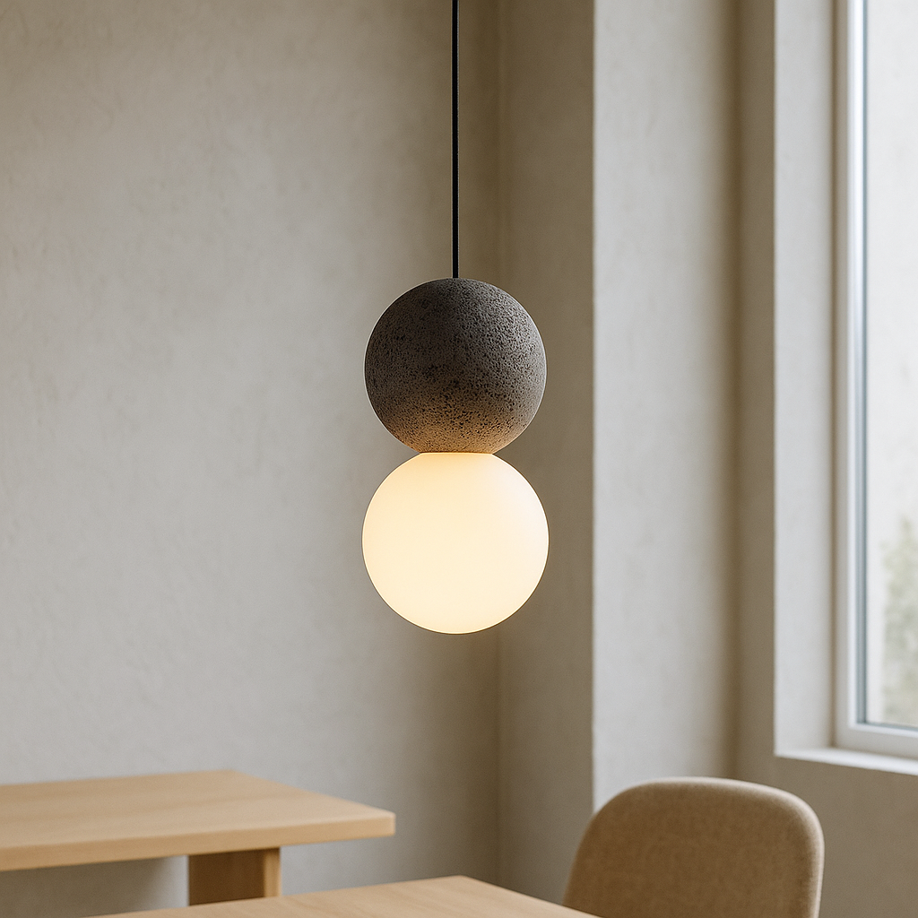Lampe suspendue dans un intérieur moderne