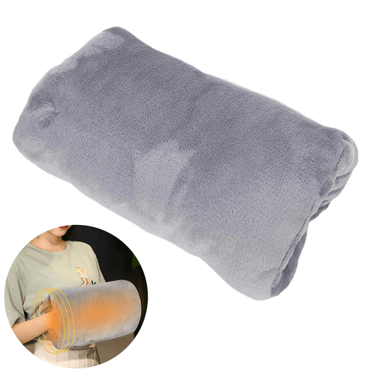 Chauffe-mains plié en forme de coussin sur une table