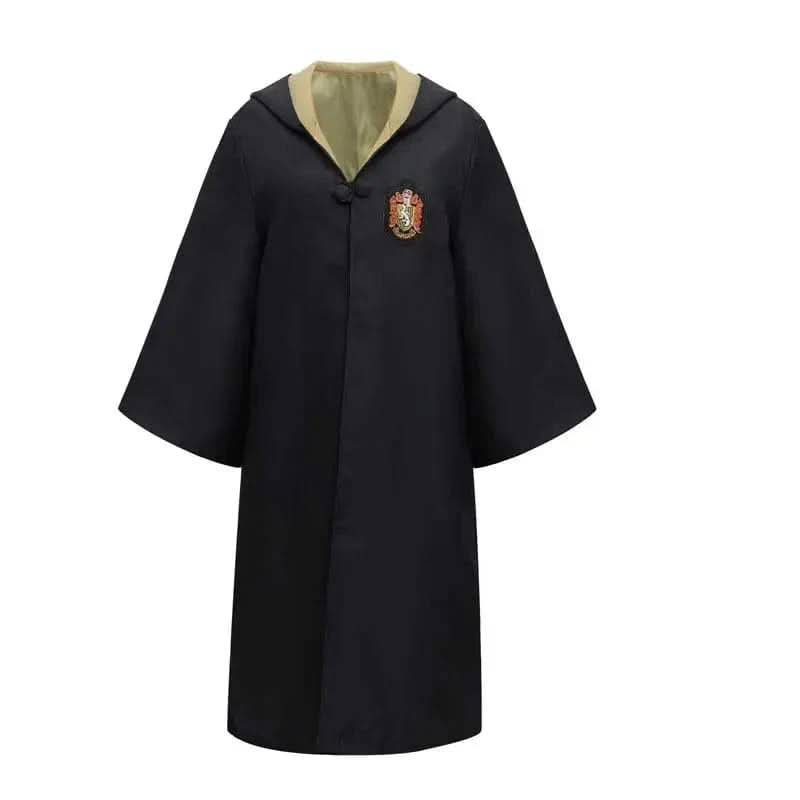 Cape de sorcier avec blason de maison Poudlard
