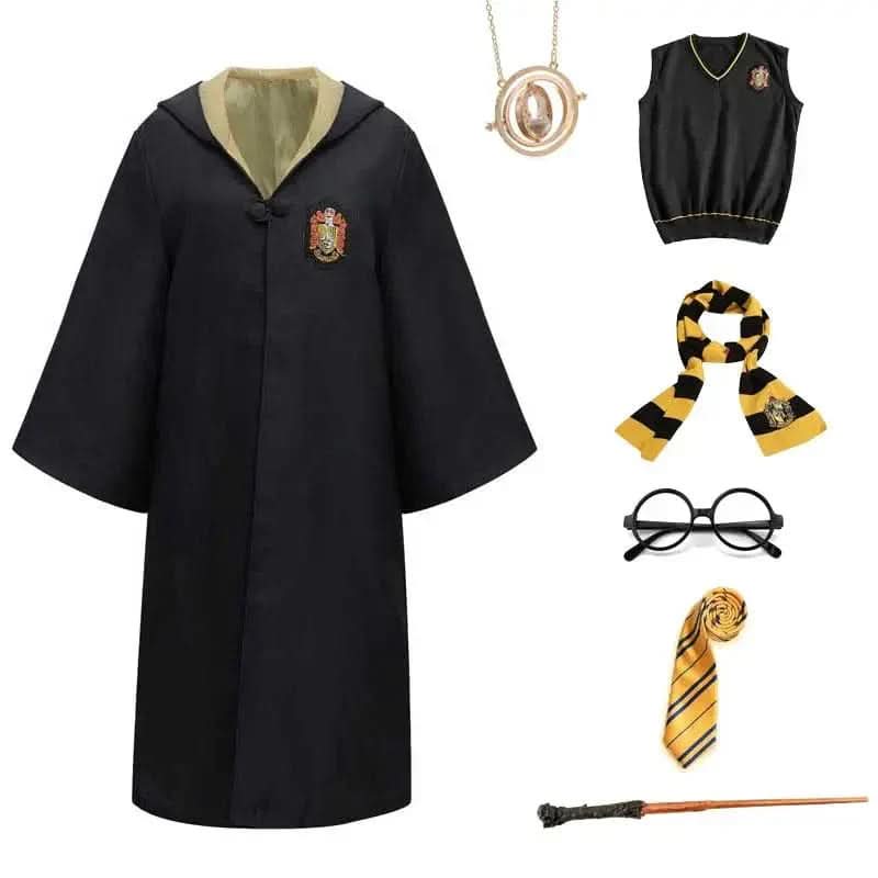 Vue de dos du costume de sorcier avec écharpe