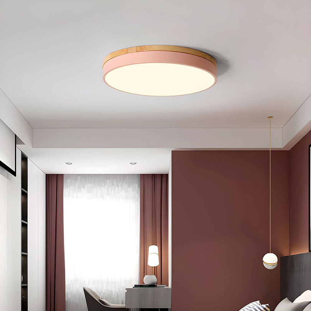 Lampe de plafond en bois, idéale pour un salon cosy
