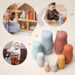 Vue rapprochée de poupées gigognes en silicone pastel
