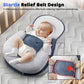 Vue de côté d'un oreiller ergonomique pour bébé