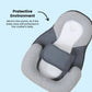 Oreiller pour bébé dans un berceau, couleur grise