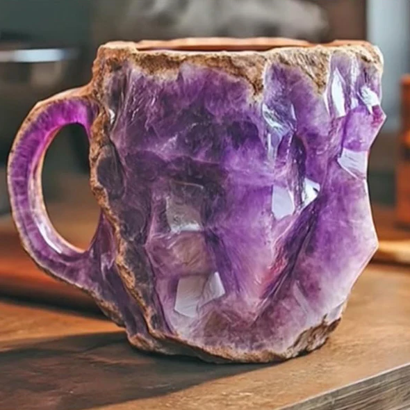 Mug en cristal transparent avec effet lumineux