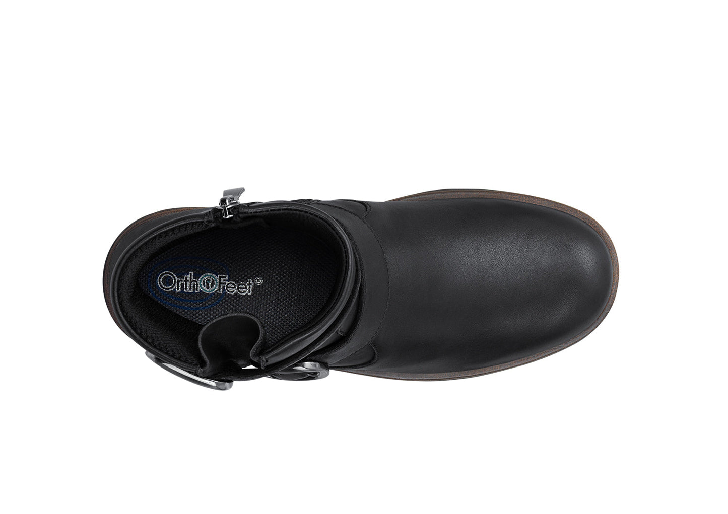 Détail des boucles ajustables cachées sur les bottes