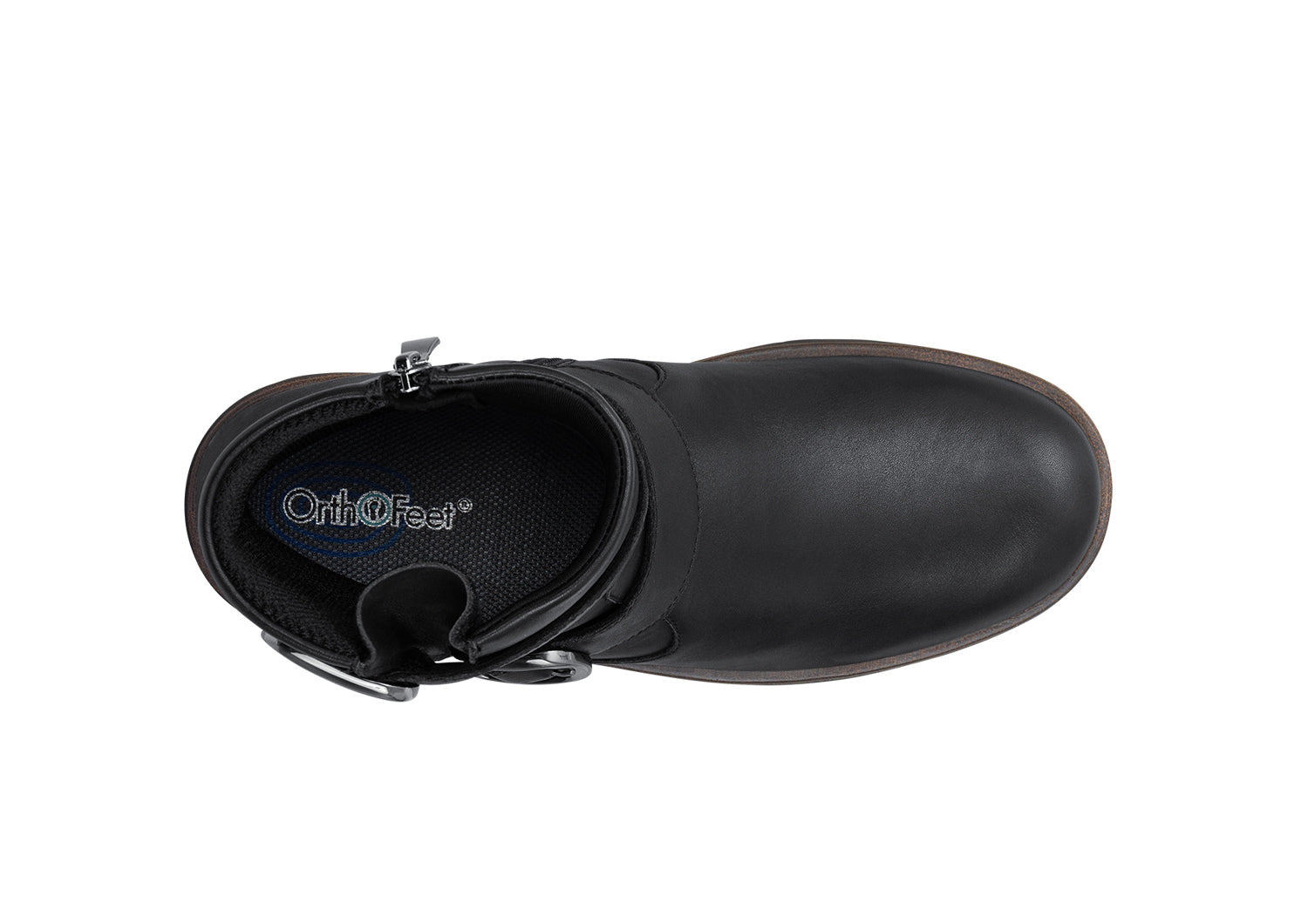 Détail des boucles ajustables cachées sur les bottes