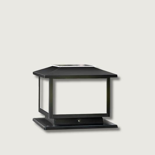 Vue de dessus de la lampe, mettant en valeur sa finition