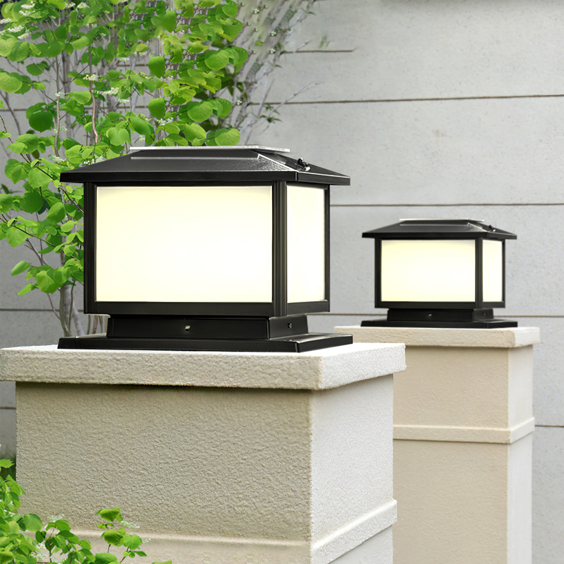 Lampe sur une table de chevet dans une chambre élégante