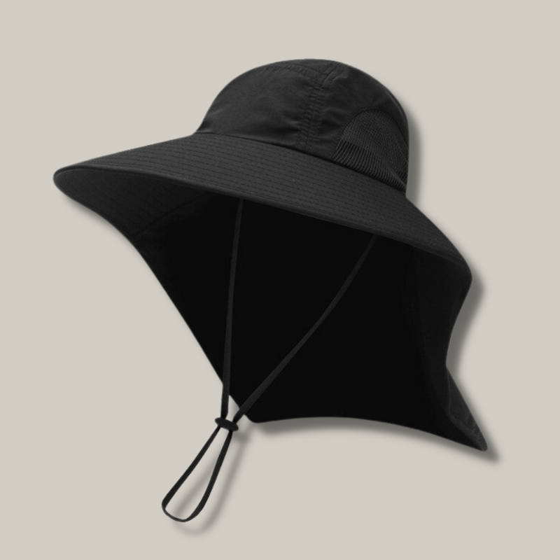 Chapeau noir élégant, léger et respirant pour l'été