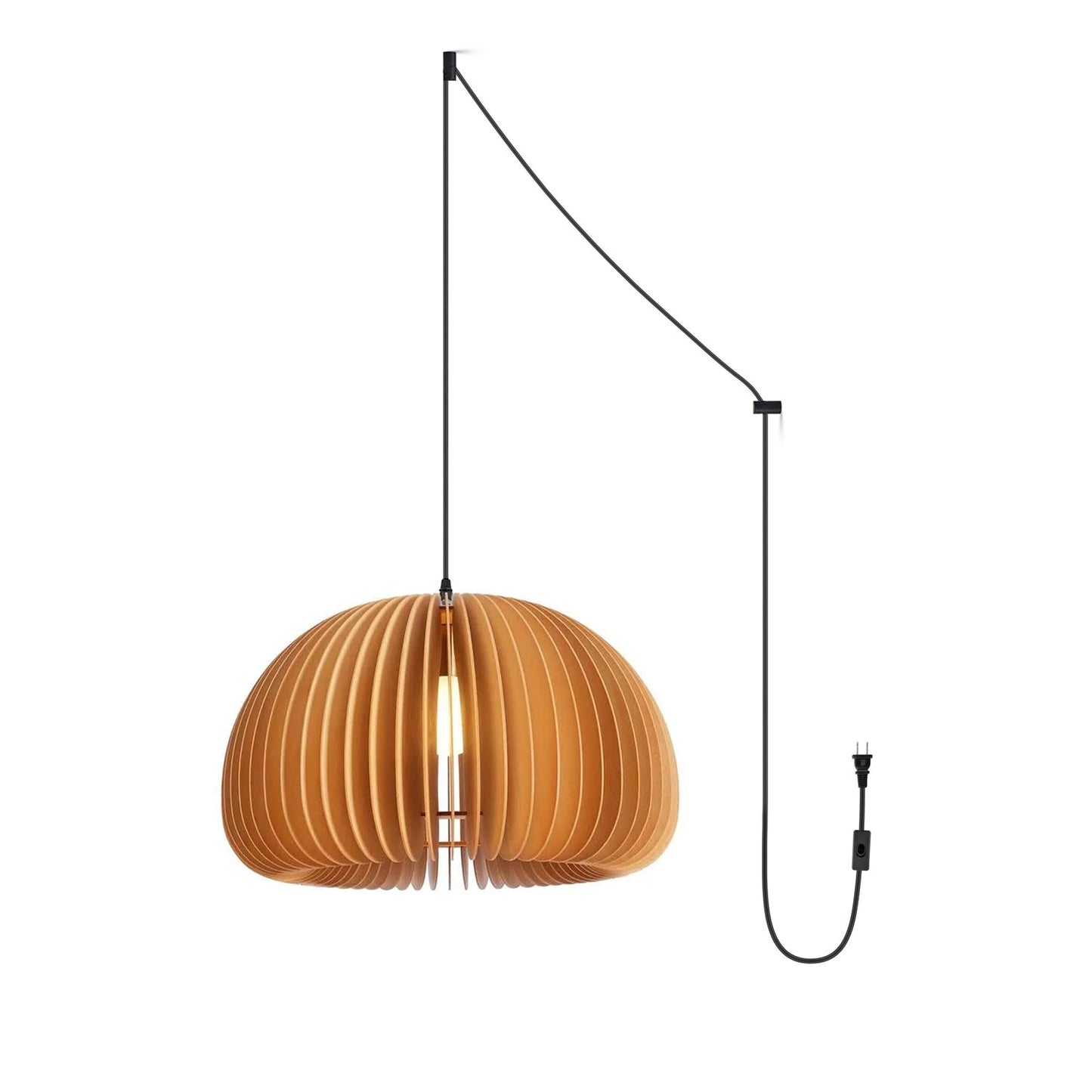 Lampe en bois naturel, parfaite pour un style campagnard