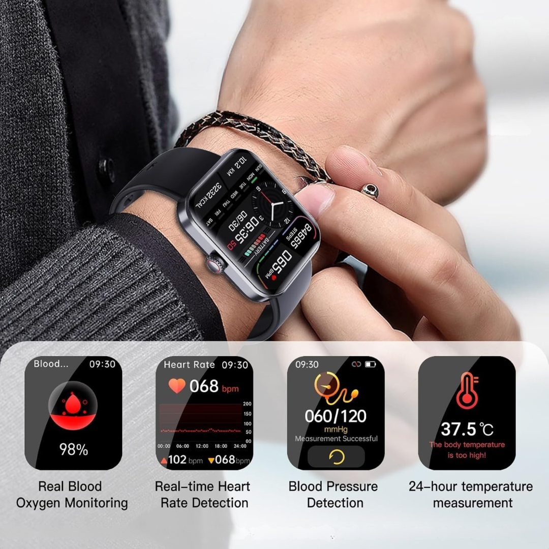 Vue latérale de la montre avec bracelet ajustable